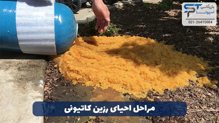 مراحل احیای رزین کاتیونی - بازرگانی اسپوتا